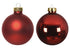 Kerstballen glas glans/mat mix 10cm - kerstrood 4st.