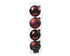 Kerstballen glas glans/mat mix 10cm - ossenbloed 4st.