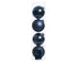 Kerstballen glas glans/mat mix 10cm - nachtblauw 4st.