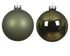Kerstballen glas glans/mat mix 10cm - rozemarijn 4st.