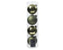 Kerstballen glas glans/mat mix 10cm - rozemarijn 4st.
