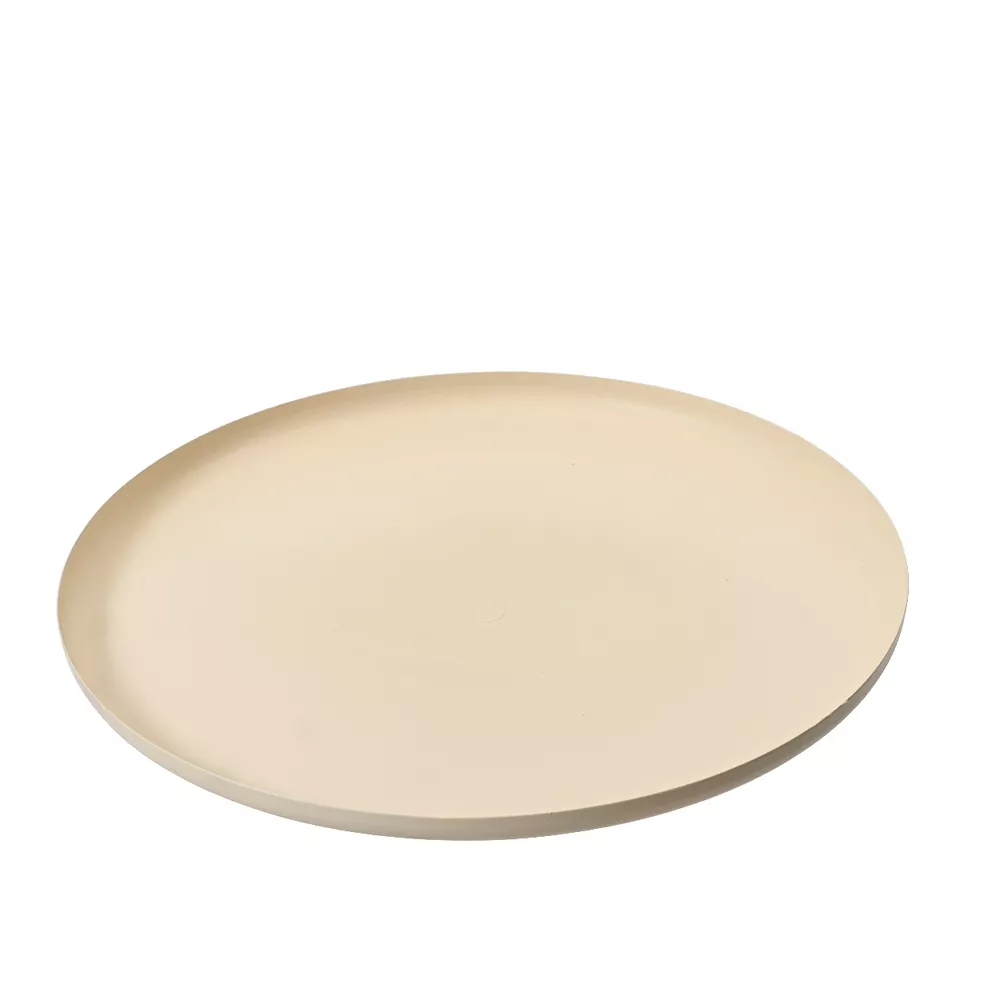 Deco bord rond 42cm - ijzer zandkleur