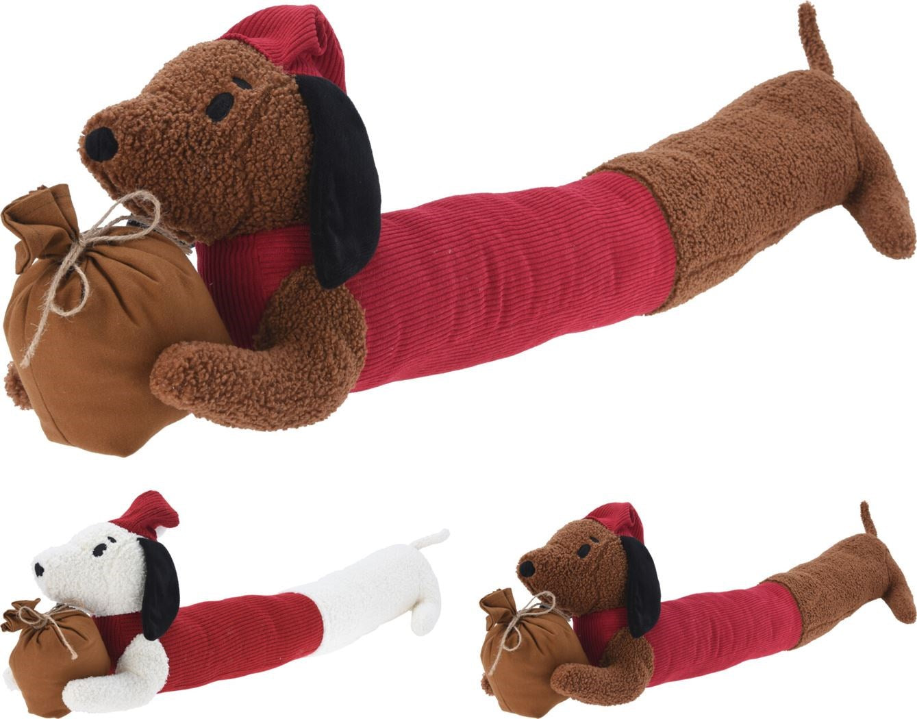 Tochtstopper hond 85cm - ass. (prijs per stuk)