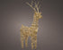 Lumineo micro LED rendier wicker buiten 60x104cm - naturel - warm wit - kerstverlichting