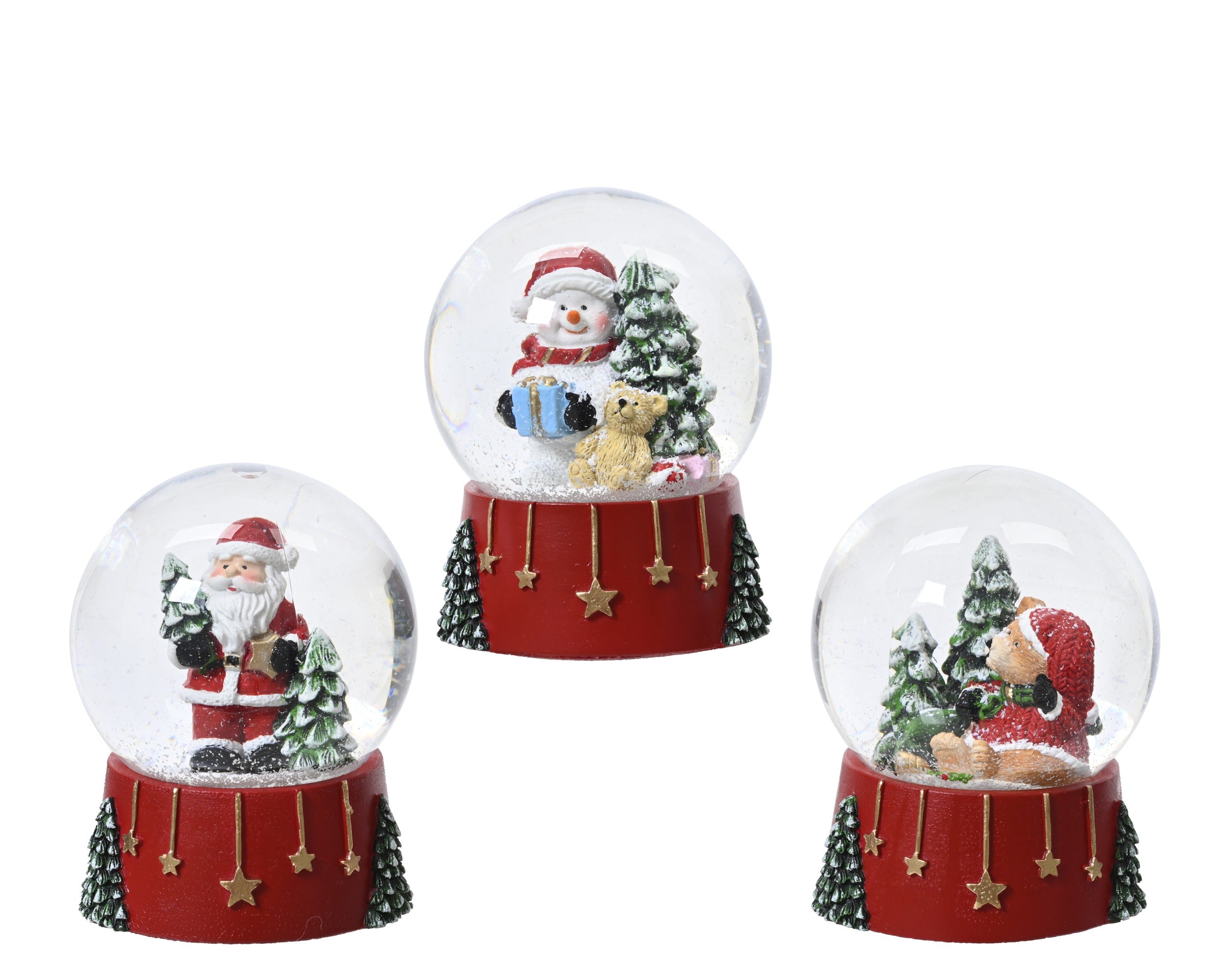 Kerst sneeuwbol 8x10.2cm - ass. (prijs per stuk)