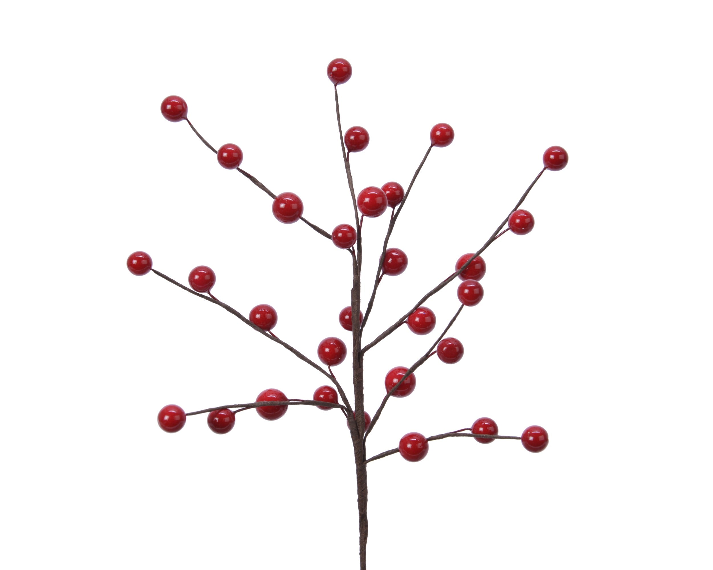 Kerstdeco tak foam berries - rood