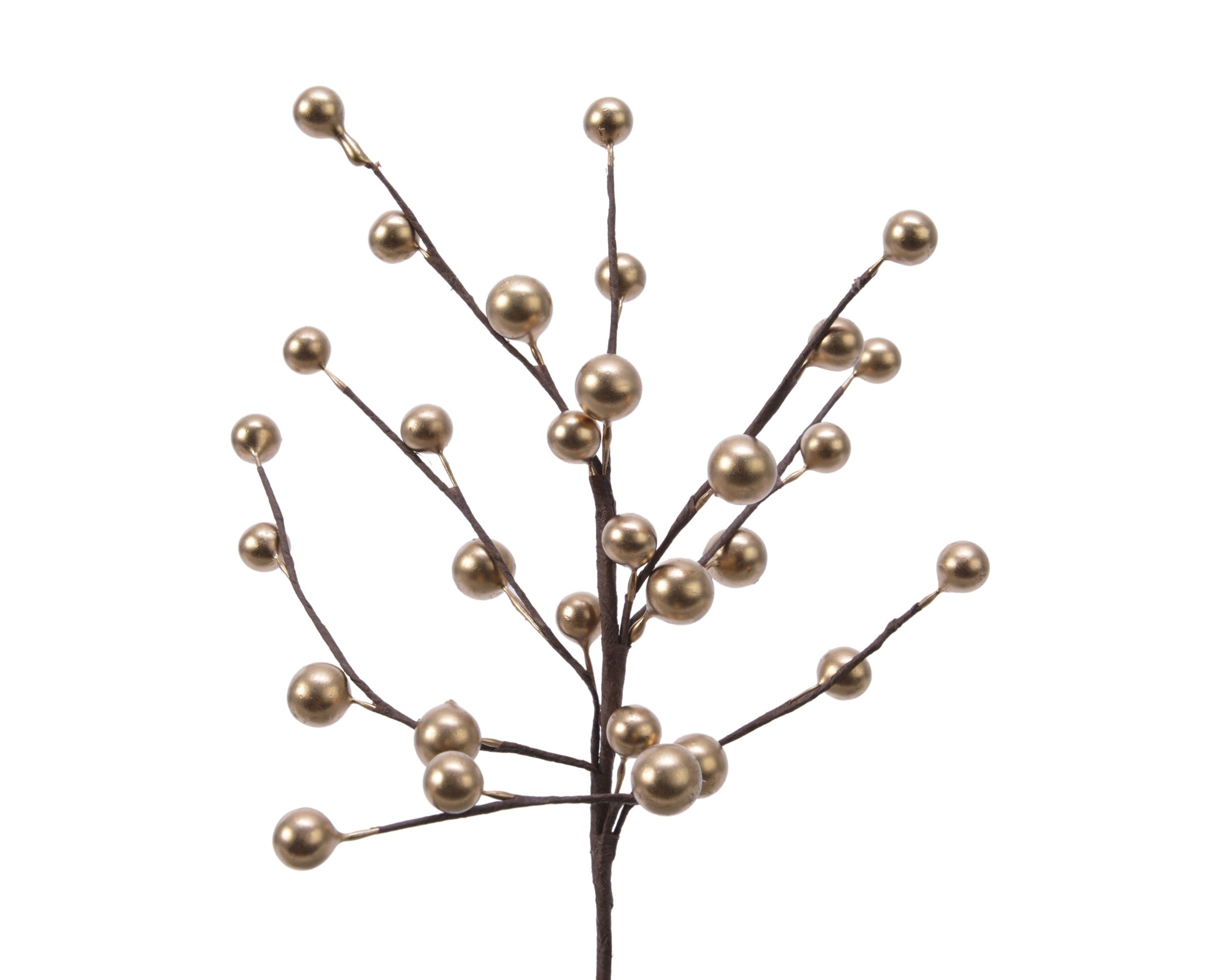 Kerstdeco tak foam berries - goud