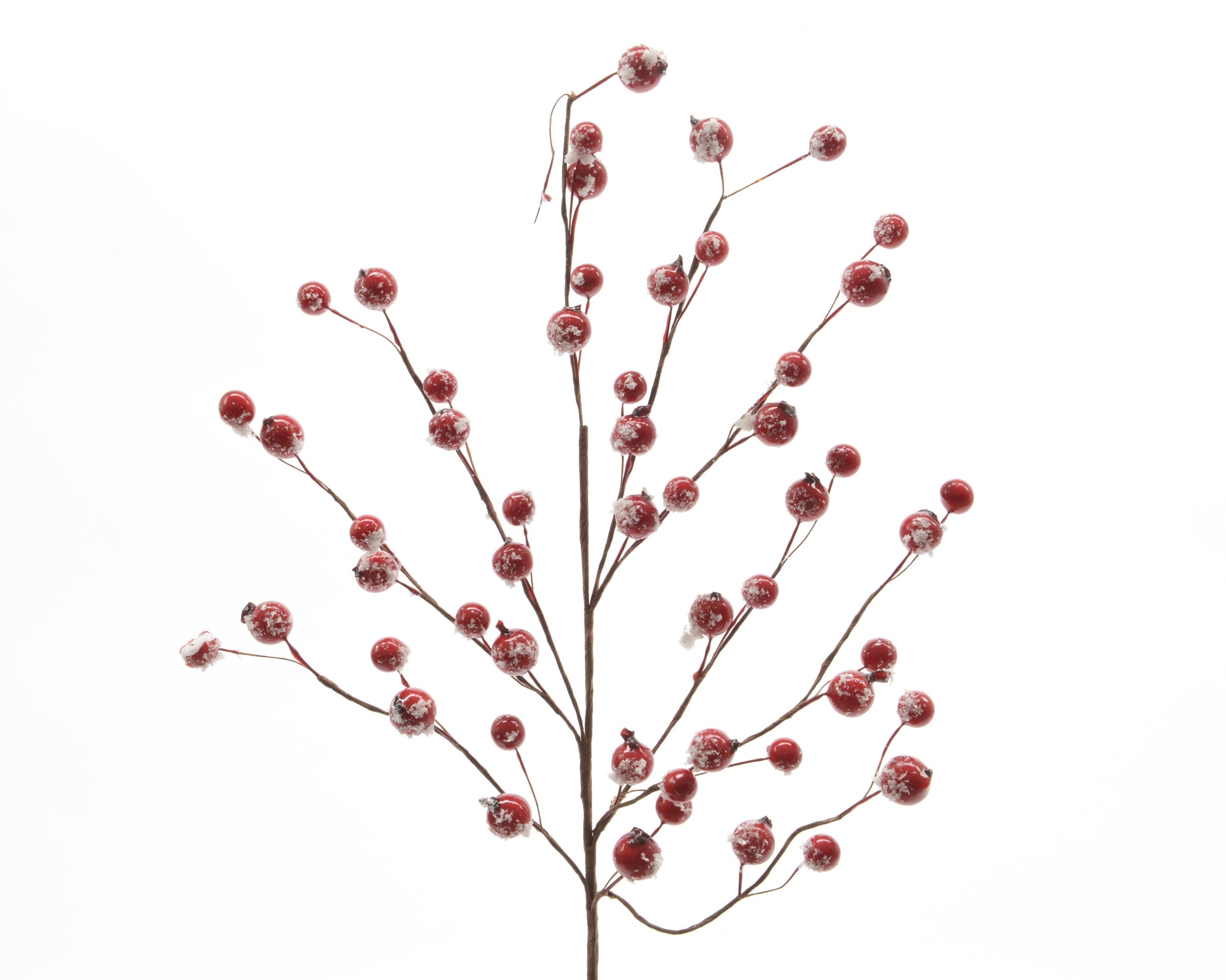Kerstdeco spray foam snow berries - rood