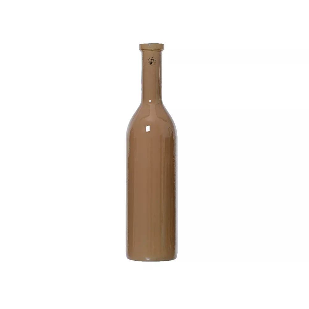 Vaas in recycled glas - 18x75cm - taupe TU LU