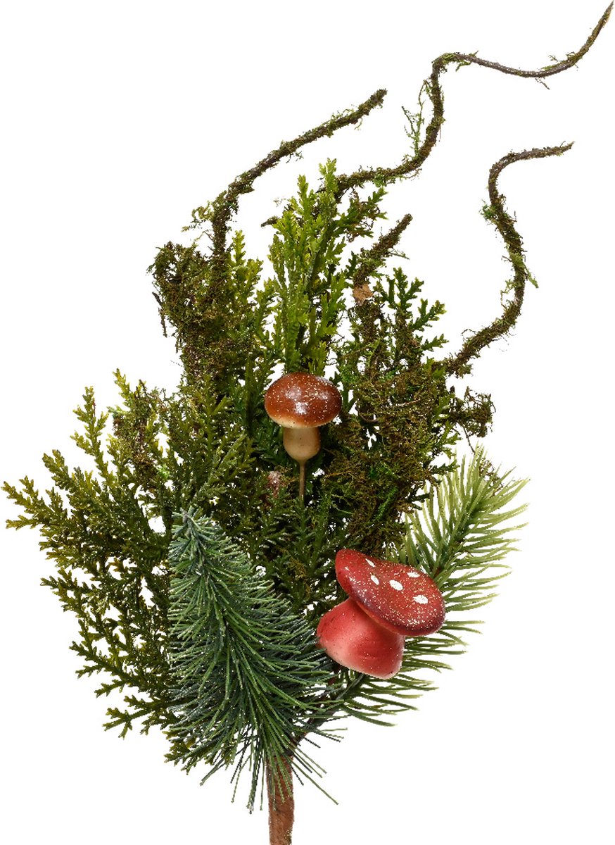 Kersttak mushroom 25cm - groen/ kleur TU UC