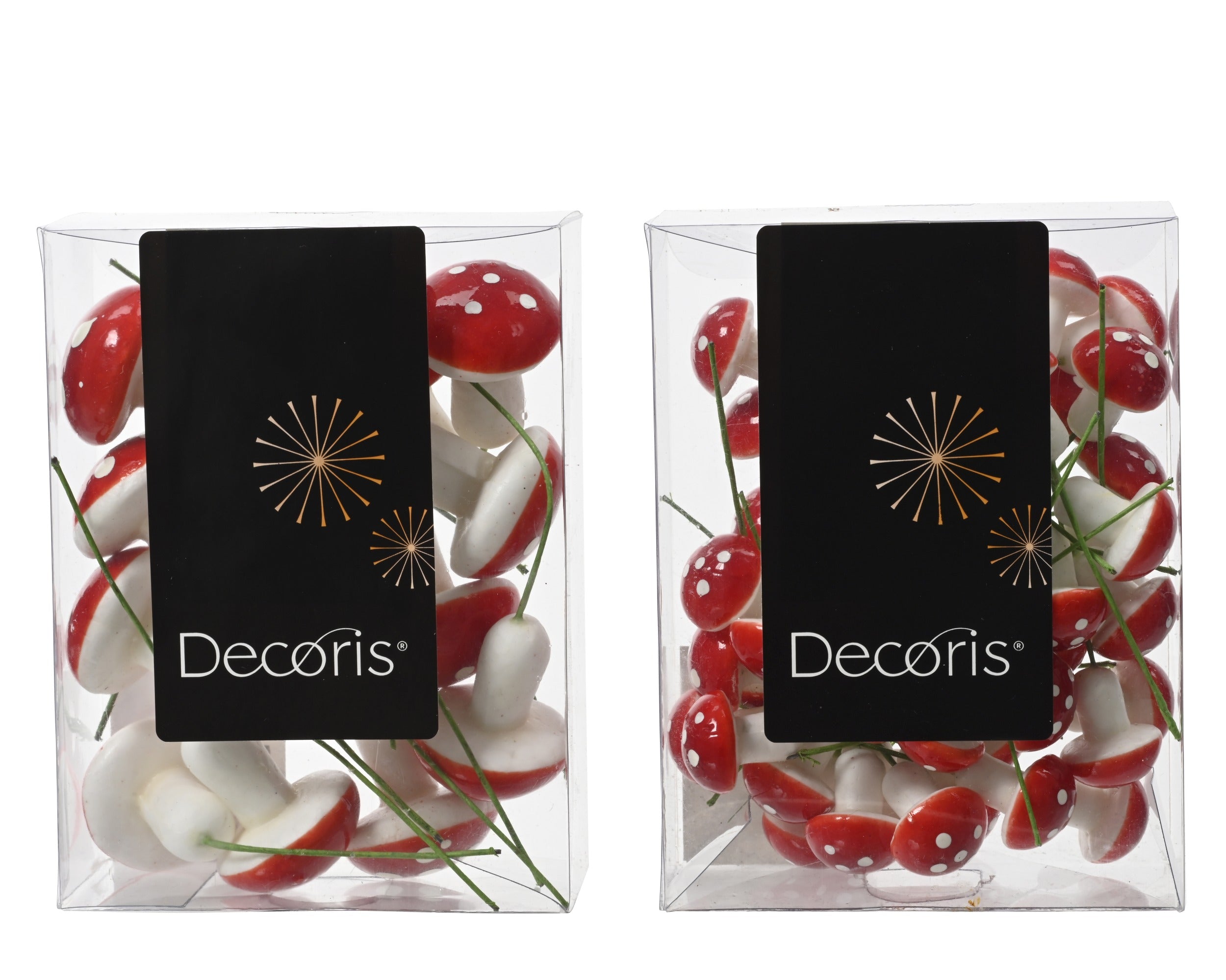 Kerstdeco paddenstoel foam - rood/wit - ass. (prijs per verpakking)