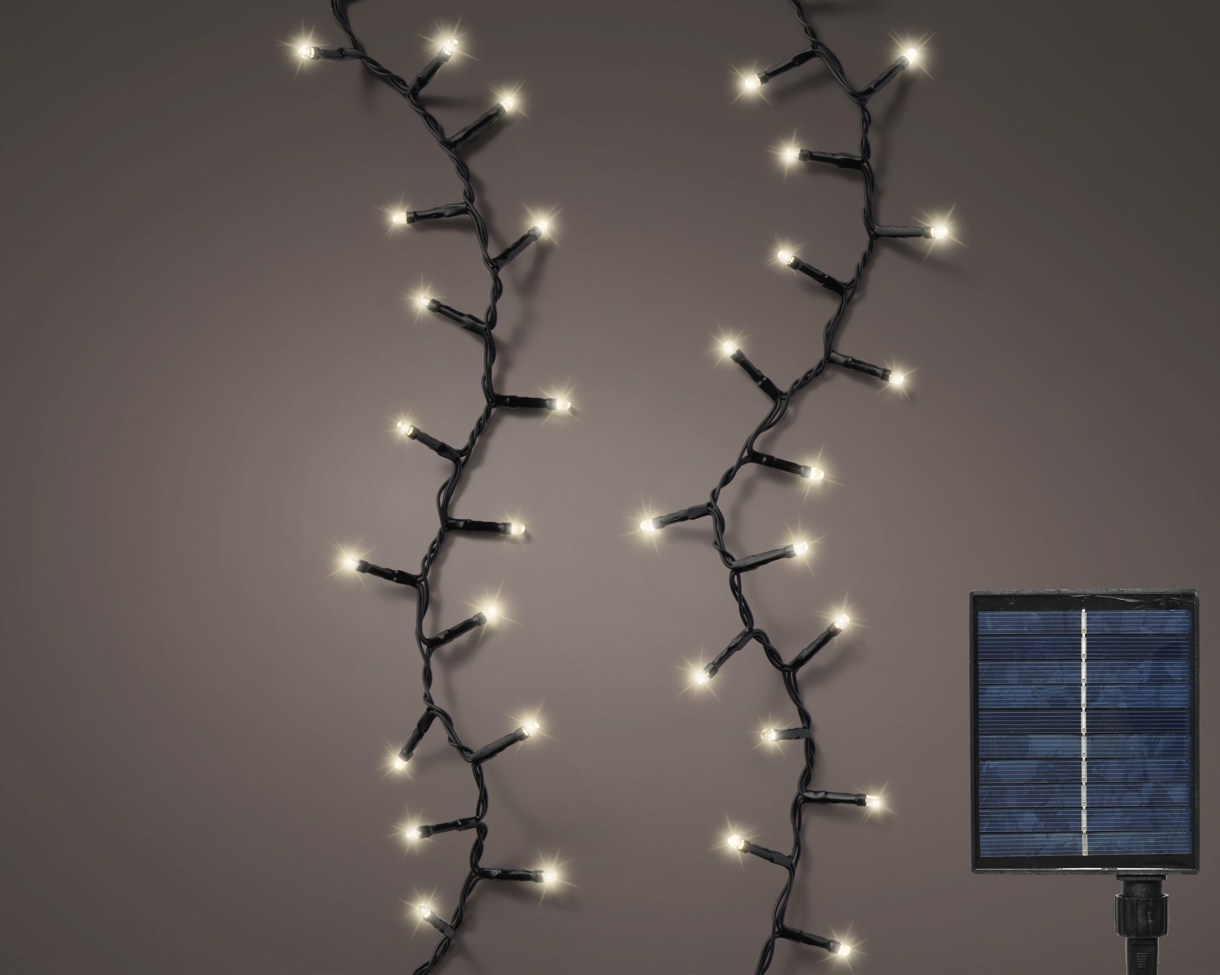 Lumineo solar compact twinkel buiten 1100cm 500L - zwart/warm wit - kerstverlichting