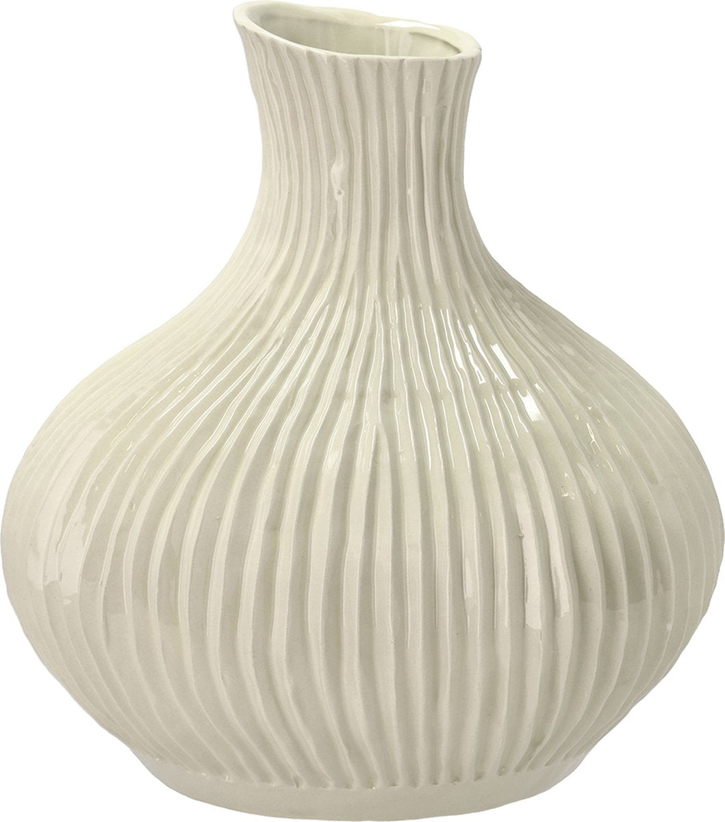 VILLA vaas - 31x33.5cm - eik cream ZONDEC44434359