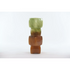 Cubo - Vaas groen/bruin - 16x16x41cm