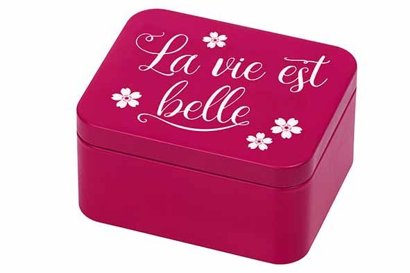 BIRKMANN Colour kitchen geschenkbox - la vie est belle - 12x10x6.2cm- granita