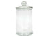 Voorraadpot glas knop  Ø10*18,5cm deksel met knop