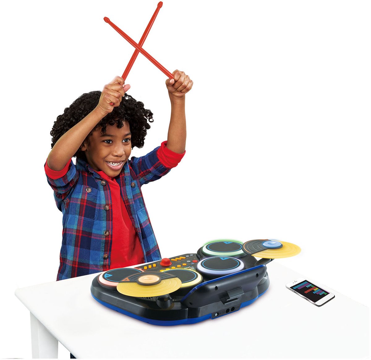 VTECH - Kidi DJ Drums oed met 4 verlichte pads+LCD scherm +6Jr