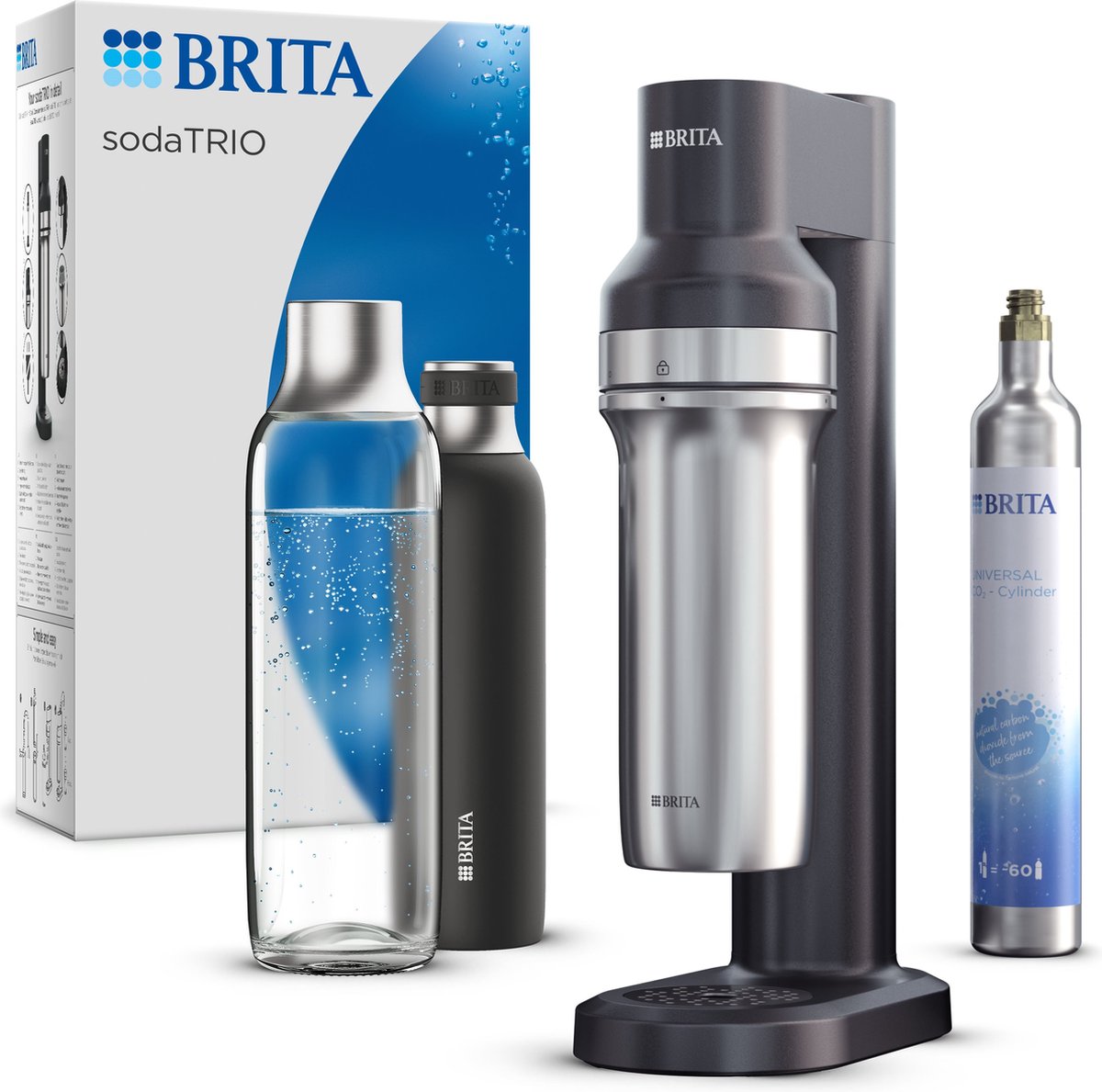 BRITA Sodatrio bruiswatermachine - zwart