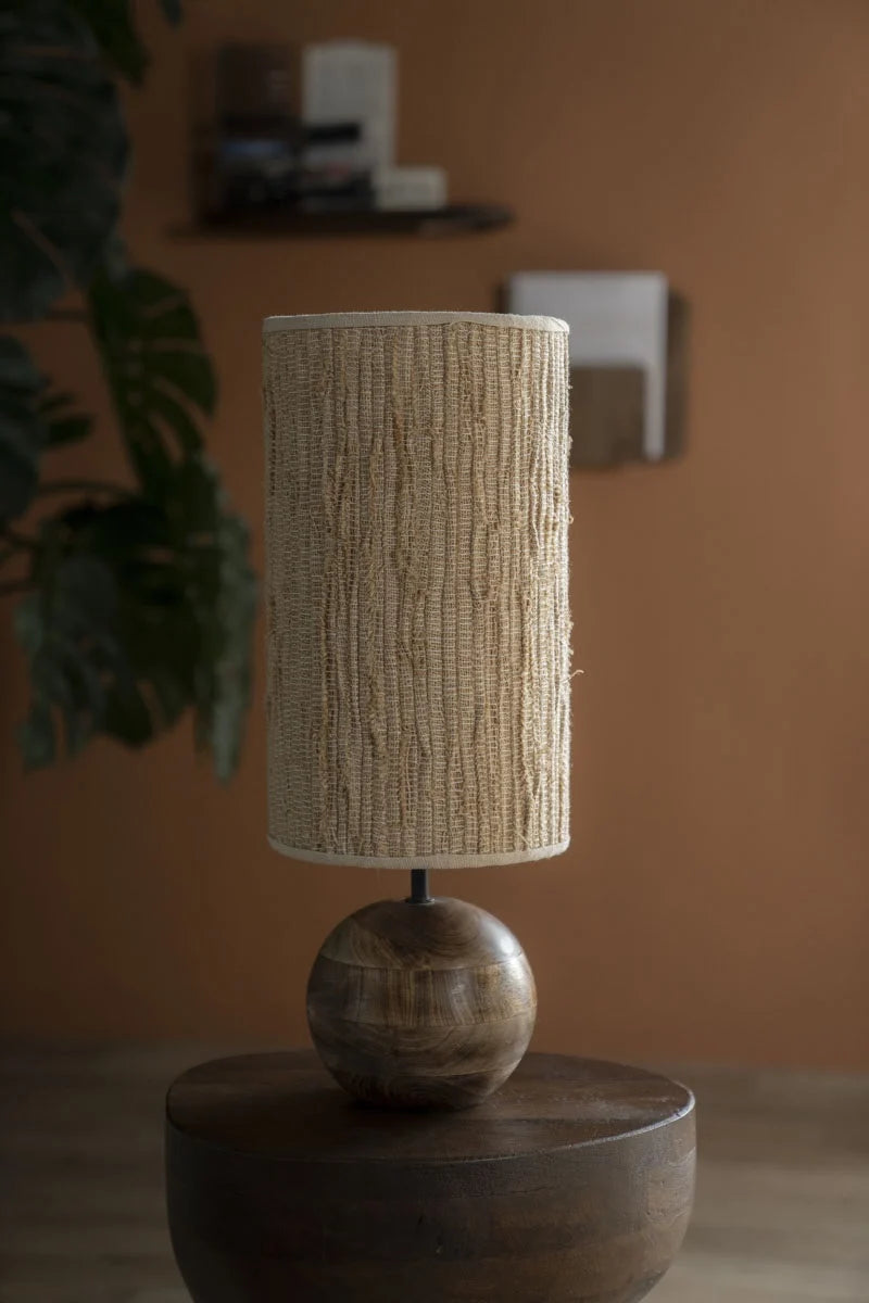 BY BOO Gadja tafellamp - S 21x54.5cm - hout/ jute
