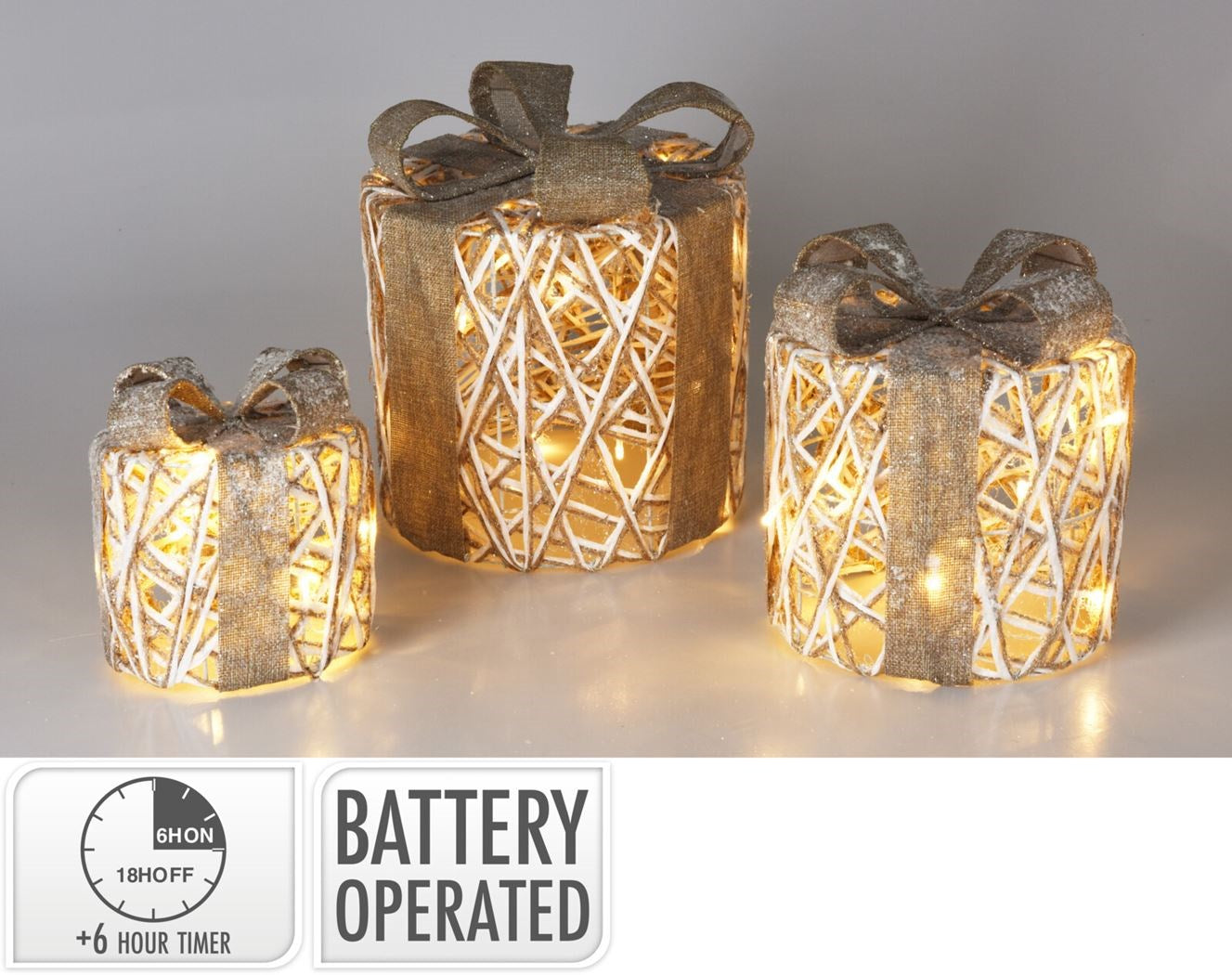 Cadeauset met LED - 30cm