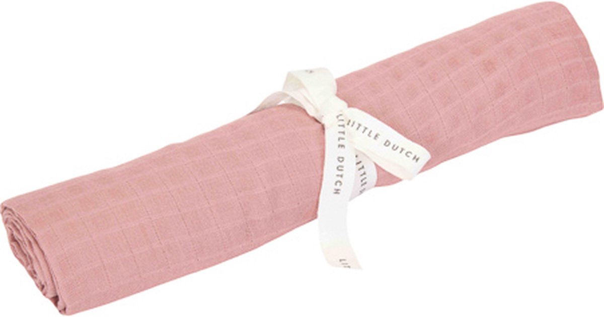 LITTLE DUTCH Pure hydrofiel doek - 120x 120cm - pink blush