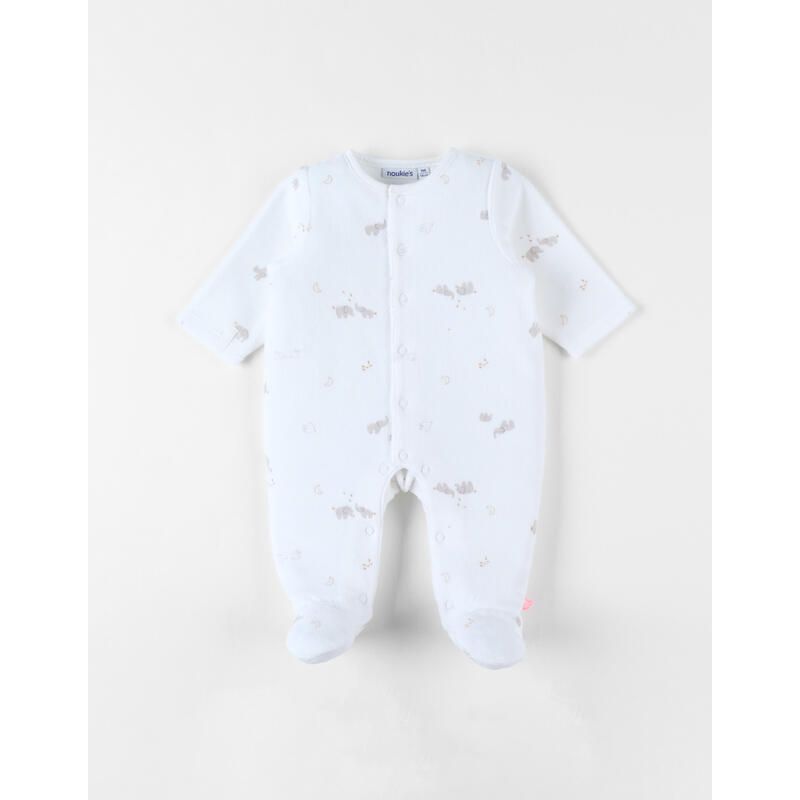 NOUKIES Pyjama fluweel print - Bali en Moka - 1M