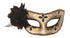 Masker loup venetiaans - bloem zwart