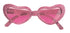 Verkleedacc. disco bril hart - glitter roze