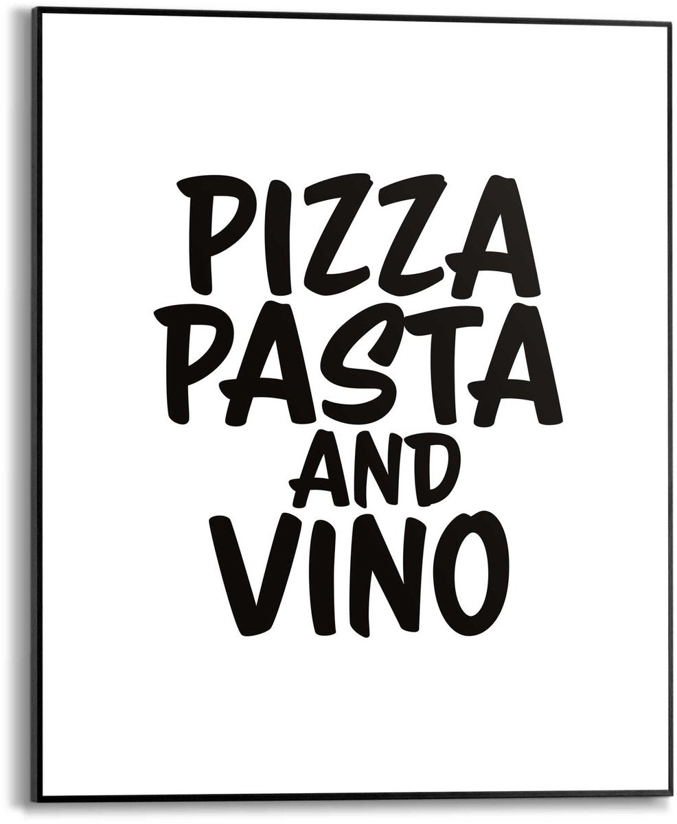 Slim frame black - 40x50cm - pizza pasta and vino