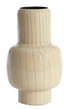 Kamadu deco vaas - 20x34.5cm - creme/ d. bruin