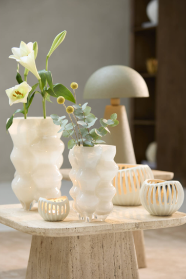Cerea vaas - 19.5x34cm - milky cream