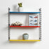 METALTEX Tomado boekenrek 3 planken - zwart, blauw, geel & rood wandrek 70x21x68cm