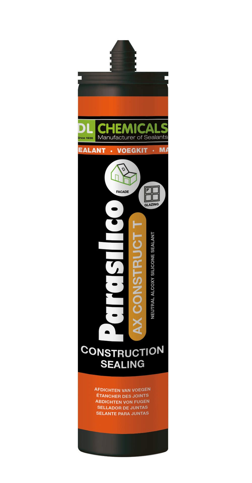 PARASILICO Ax construct - Grafietzwart 300ml