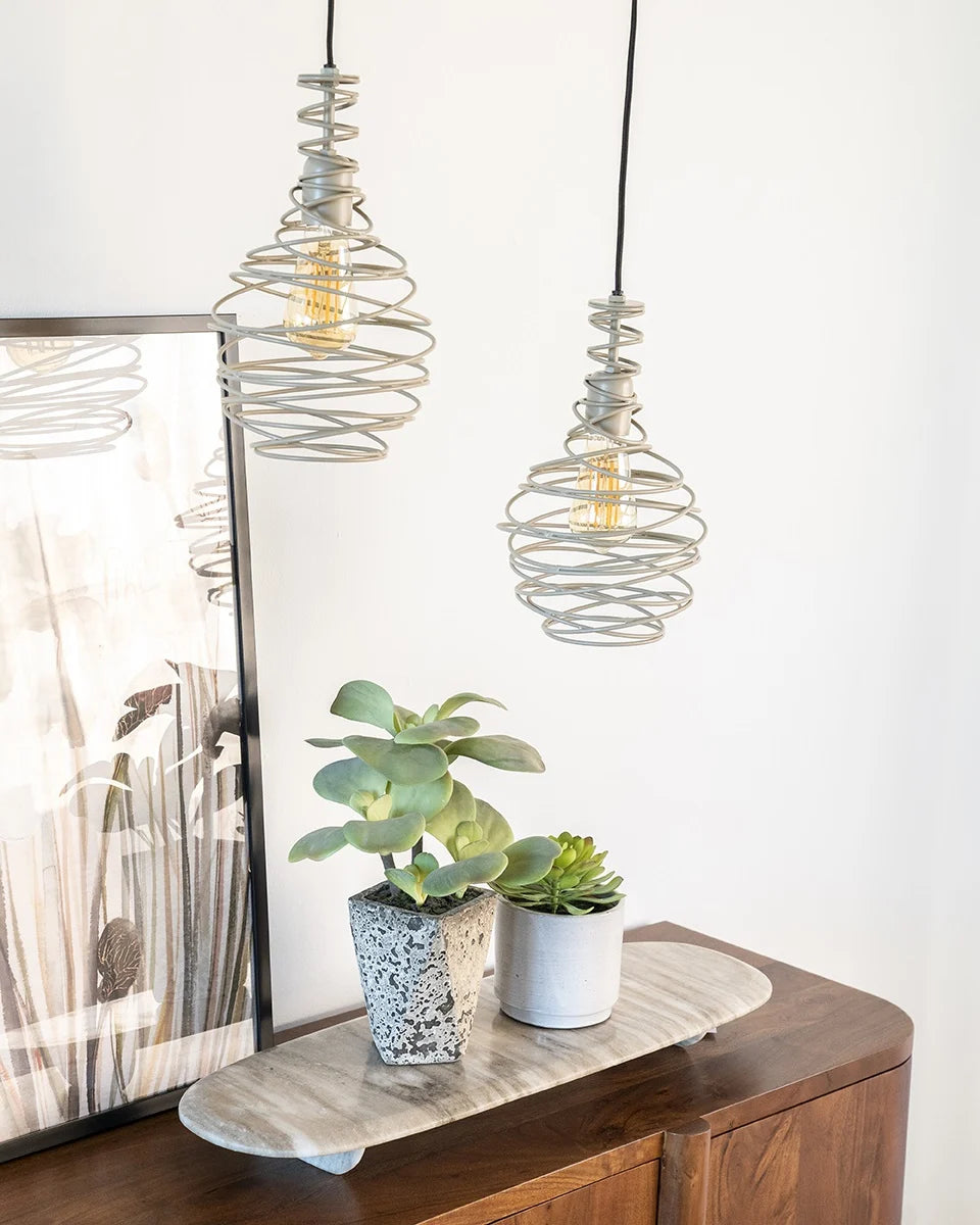 BY BOO Blanch deco schotel - 70x23x7cm - marmer