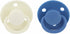 NUBY Fopspenen kersvorm 2st.- 0/6m - wit/ blauw