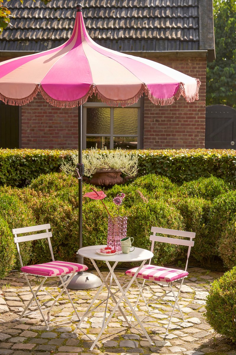RISSY Parasol - hoogte: 238cm - dia:220cm - roze