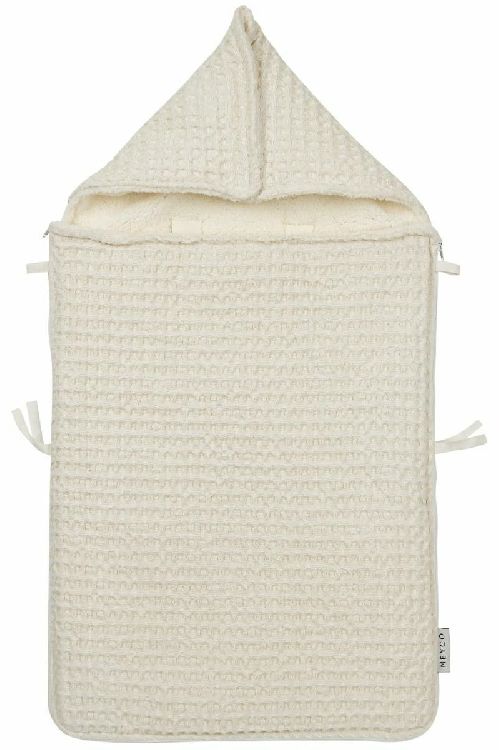 MEYCO Voetenzak wafel teddy 42x82cm - nature