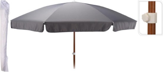 PROGARDEN Parasol 200cm - licht grijs