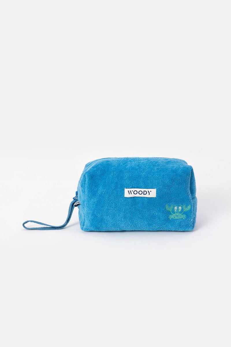 WOODY tas - blauw - 17x11cm