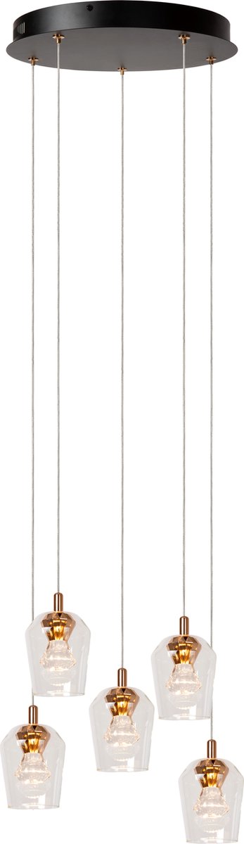 LUCIDE Berliane hanglamp transp. dia 43 LED dimb. 4W
