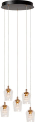LUCIDE Berliane hanglamp transp. dia 43 LED dimb. 4W