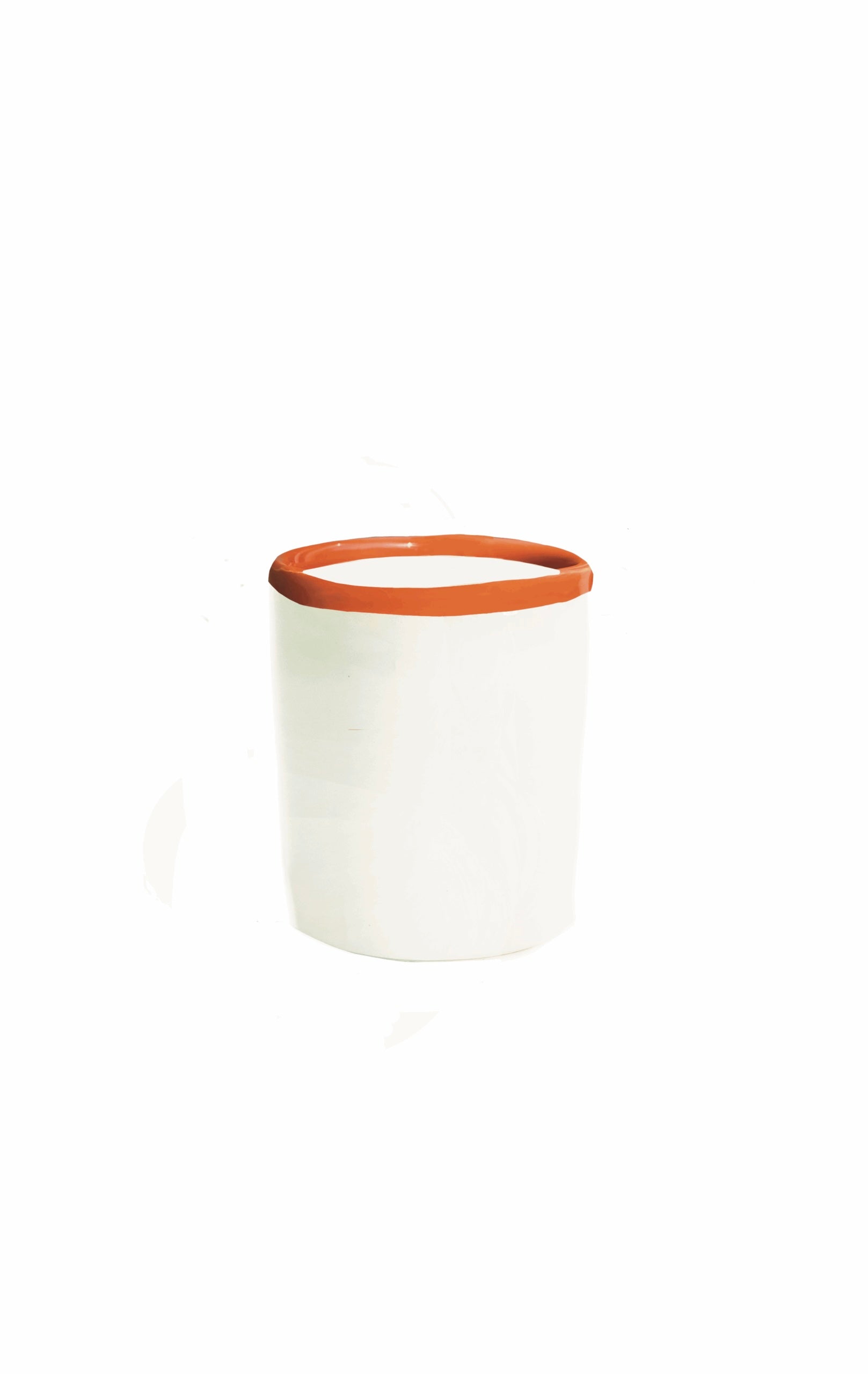 VAL Mokka mug - dark orange line