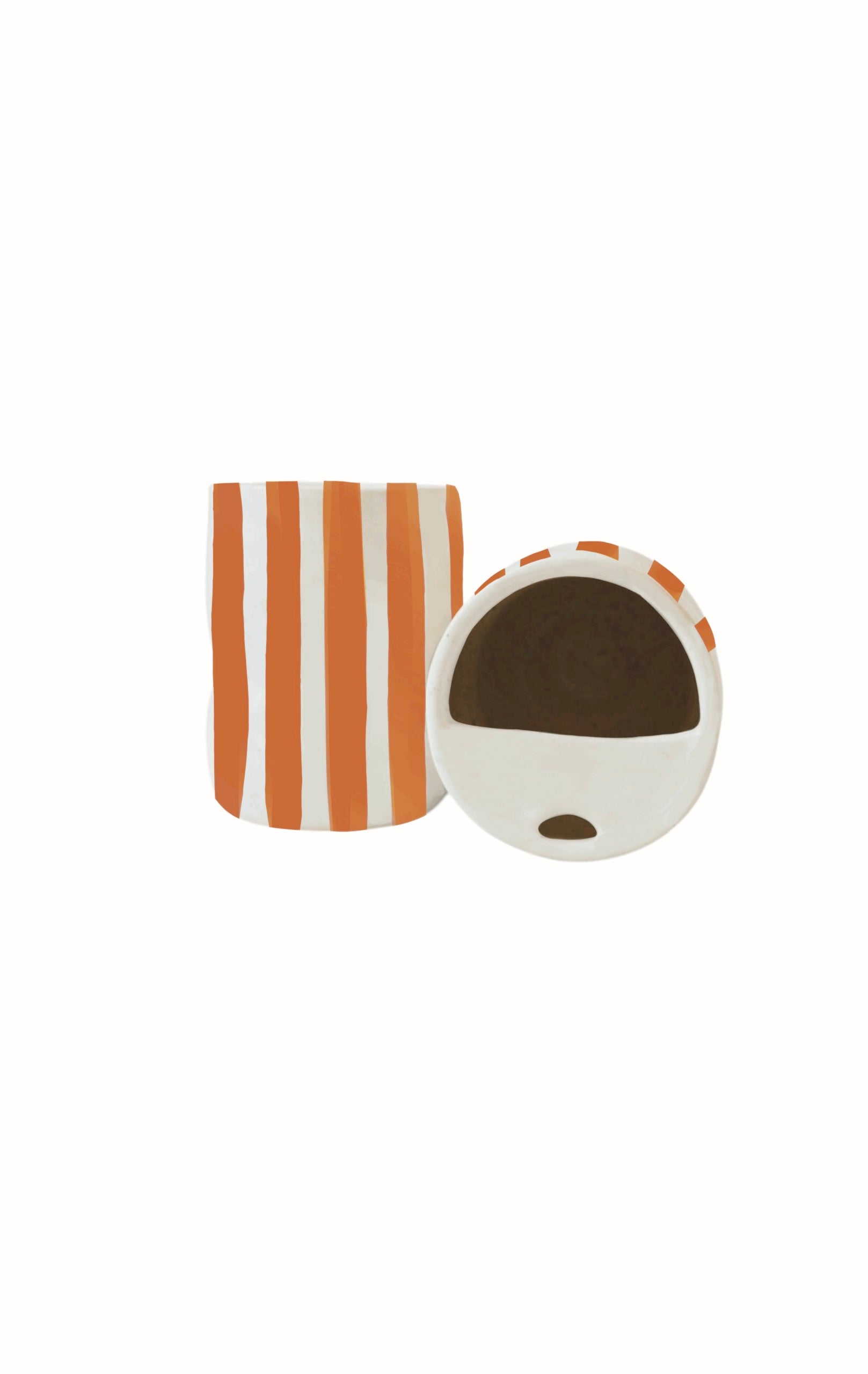 VAL Coffee on the go - orange stripes