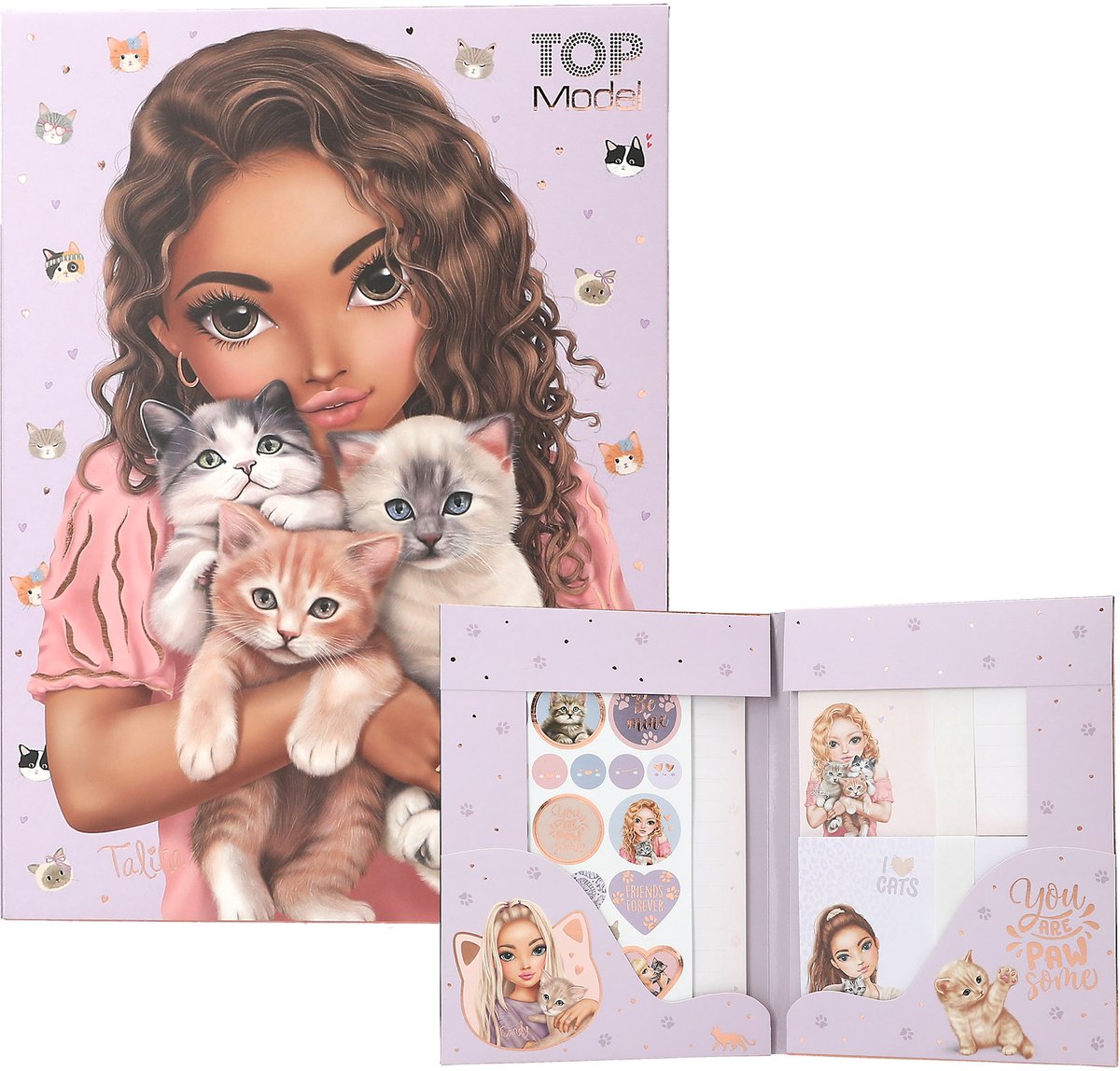 TOPMODEL Briefpapier cat love