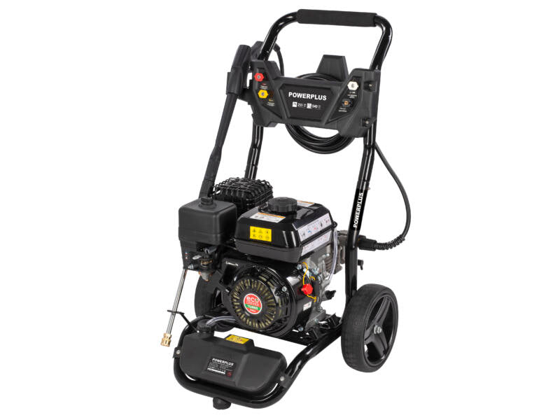 POWERPLUS Hogedrukreiniger 210cc  255bar aanvoer zelfaanzuigend