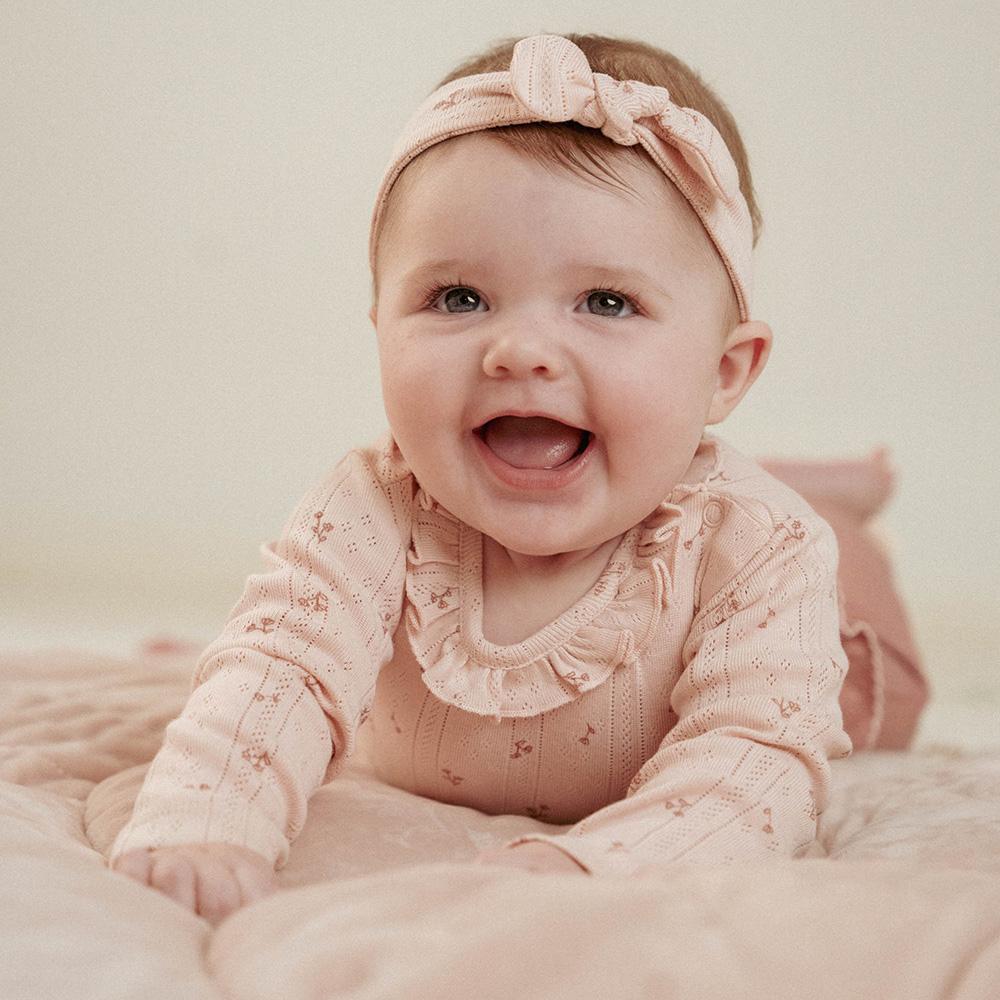 Little Dutch Fairy Flowers - bodysuit met lange mouwen - roze - 44
