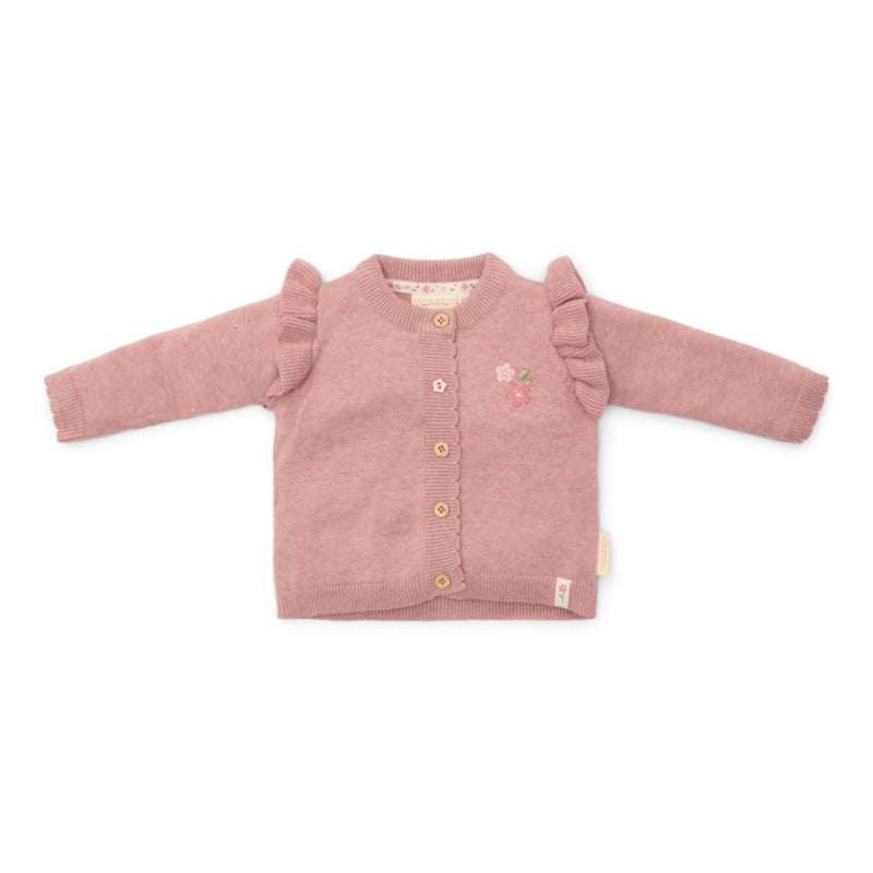 Little Dutch Fairy Pink - knitted cardigan - oud roze - 62