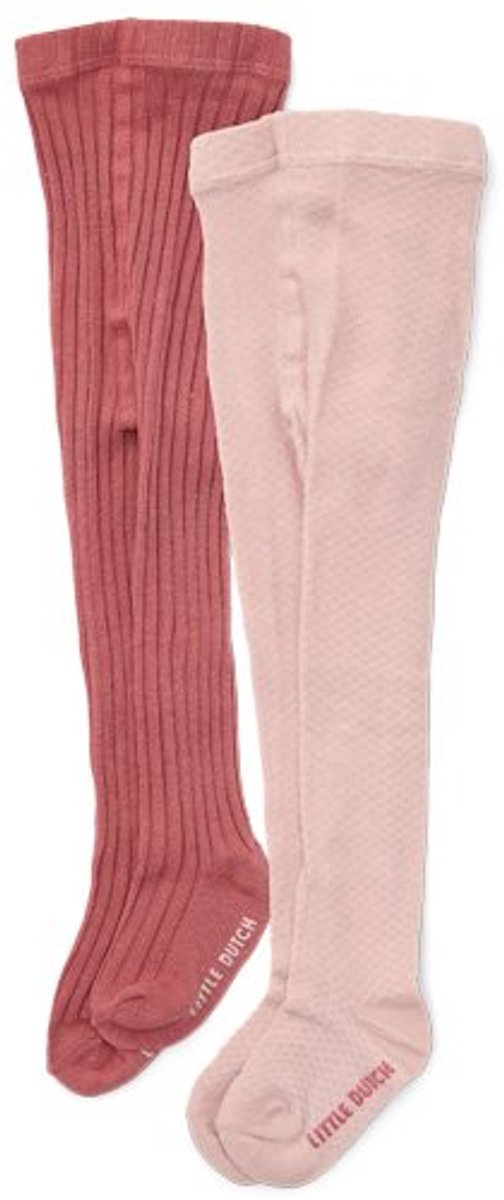 Little Dutch panty set of 2 multi - size 2 - rood/roze - 62/74