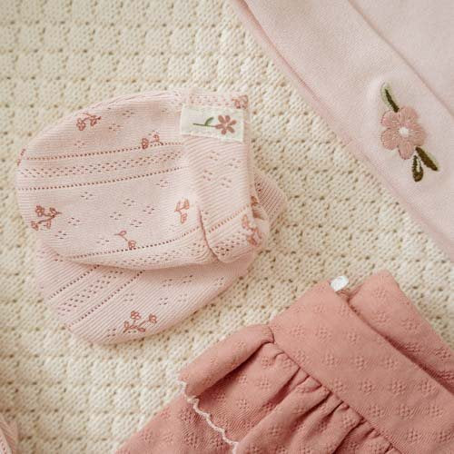 Little Dutch Fairy Flowers - krab wanten - roze - one size