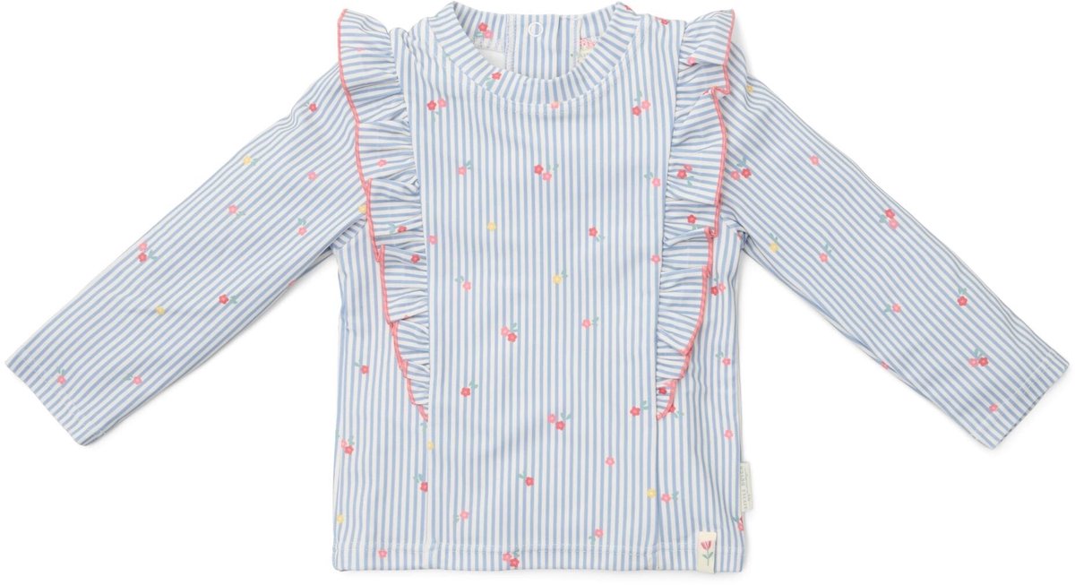 Little Dutch Sunny Flowers - rash guard met lange mouwen - blauw - 62/68